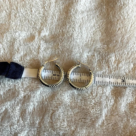 Sterling Silver (925) Hoop Earrings - Picture 5 of 5